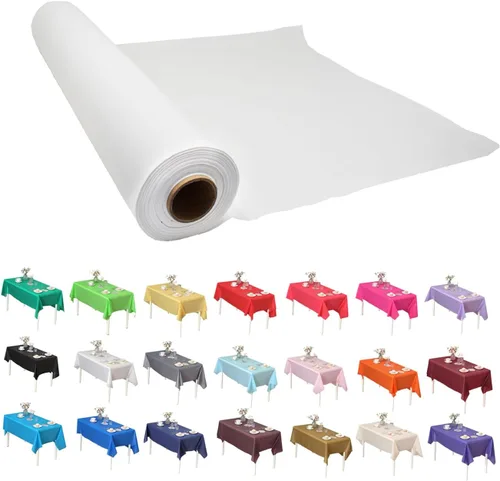 Miniatura 40 de Rollo de plástico para cubierta de mesa color verde manzana, 40 pulgadas x 100 pies, rollo de plástico resistente para cubierta de mesa de banquetes