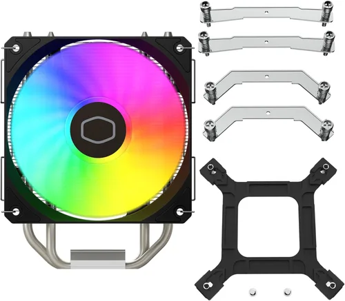 Miniatura 12 de Cooler Master Hyper 212 Spectrum V3 ARGB Enfriador de aire para CPU, ventilador PWM de 120 mm, 4 tubos de calor de cobre, 152 mm de alto, AMD Ryzen