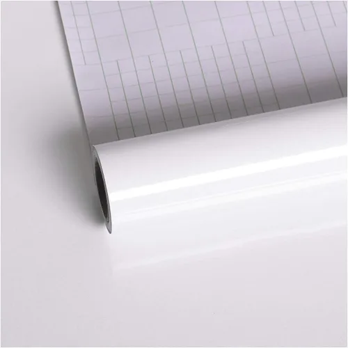 Miniatura 7 de VEELIKE Papel de contacto blanco de 15.74 x 354.33 pulgadas, papel tapiz extraíble con purpurina brillante para despegar y pegar, cubierta