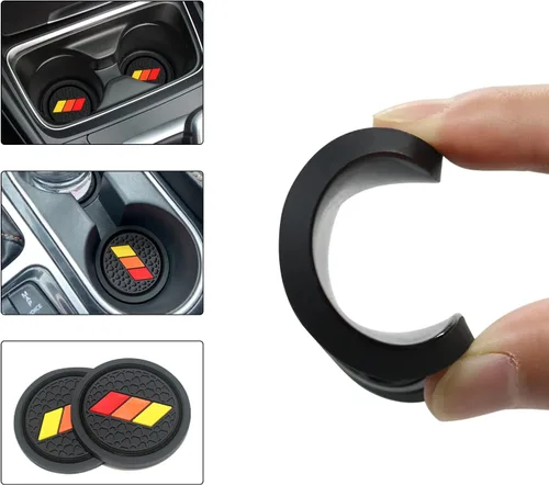 Miniatura 5 de Portavasos para accesorios Toyota, Tacoma, TRD, Tundra, Rav4, Highlander Camry, estilo retro clásico tricolor, inserto