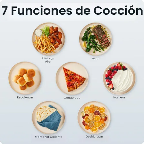 Miniatura 5 de Chefman Freidora de aire Crispinator 7 en 1 con capacidad de 8 cuartos de galón, temperatura máxima de 450 °F y tecnología TurboFry Pro
