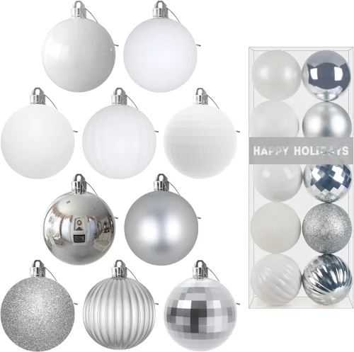 Miniatura 67 de Bolas de Navidad Grandes de 3.2" en Azul Bebé - Adornos para Árbol de Navidad, Bolas Colgantes Inastillables para Cumpleaños, Halloween, Boda