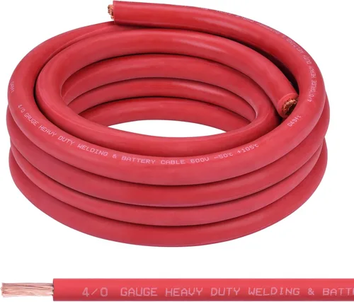 Miniatura 11 de Cable de Batería Calibre 2/0, 10 Pies Rojo + 10 Pies Negro 2/0 AWG Cable de Alambre de Soldadura de Cobre Puro, para Automotriz, Batería, Solar