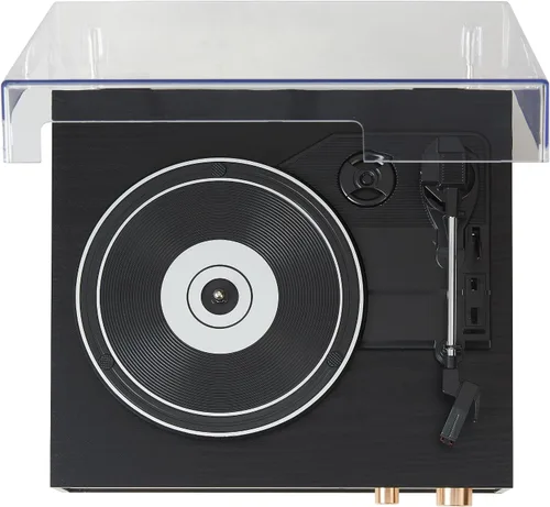 Miniatura 10 de Crosley CR6045A-BK Miles 3-Velocidades Bluetooth Entrada/Salida Reproductor de Discos Tocadiscos con Altavoces Integrados, Negro