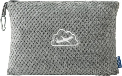 Miniatura 13 de BEDELITE Manta de viaje con bolsa, manta de forro polar jacquard ultrasuave con funda para equipaje y clip para mochila, manta de avión, esencial