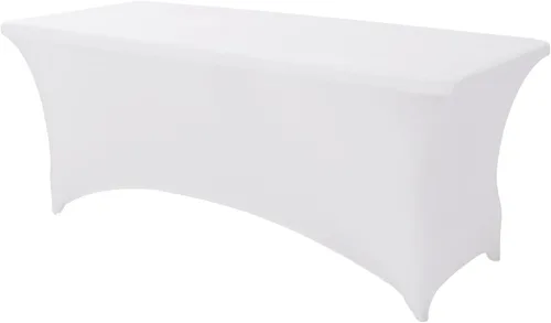 Miniatura 35 de SEPARO Paquete de 2 Cubiertas de Mesa de Spandex de 6 Pies Color Borgoña Mantel Rectangular Ajustado Tela Elástica Mantel de 6 pies Sin Arrugas