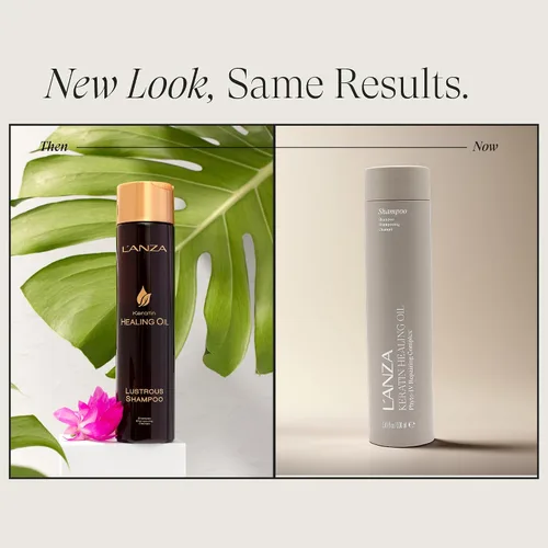 Miniatura 2 de L'ANZA Champú lustroso con aceite curativo de queratina para cabello seco dañado, champú hidratante nutre y aumenta el brillo y la fuerza