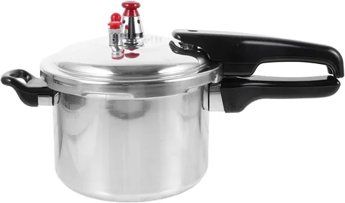 Olla a presión pequeña de 3 cuartos de galón con fondo compuesto, mini olla a presión de aleación de aluminio con válvulas de seguridad, cocción