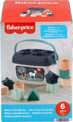 Miniatura 6 de Fisher-Price Juego de 10 formas apilables de juguete para bebés a partir de 6 meses, color beige marino (exclusivo de Amazon)
