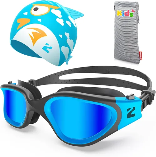 Miniatura 12 de ZIONOR Gafas de natación para niños con gorro de natación, G1 MINI SE antivaho con gorro de natación para niños A2