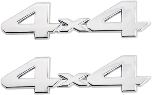 Adhesivo de metal para placa de identificación 4 x 4 para camioneta Tundra 2005-2018 camiones/SUV/Pickup (plateado)