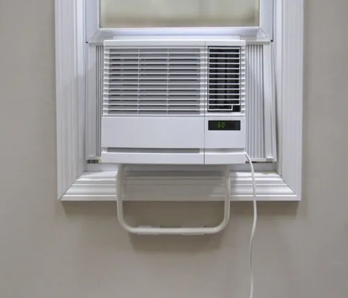 Miniatura 4 de Frost King ACBNT1 No Tools T-Frame Soporte de aire acondicionado, color blanco