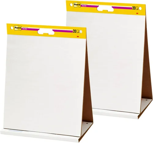 Post-it Almohadilla de caballete de mesa portátil súper pegajosa, ideal para profesores y estudiantes virtuales, 20 x 23 pulgadas, 20 hojas,