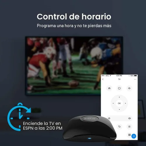 Miniatura 4 de BroadLink RM4 pro IR y RF Mando a distancia universal, concentrador de control remoto Wi-Fi de aprendizaje de código todo en uno para TV, aire