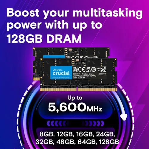Miniatura 3 de Crucial Memoria RAM DDR5 de 32 GB, 4800 MHz CL40 para laptop, compatible con procesadores Intel de 12ª generación y AMD, CT32G48C40S5