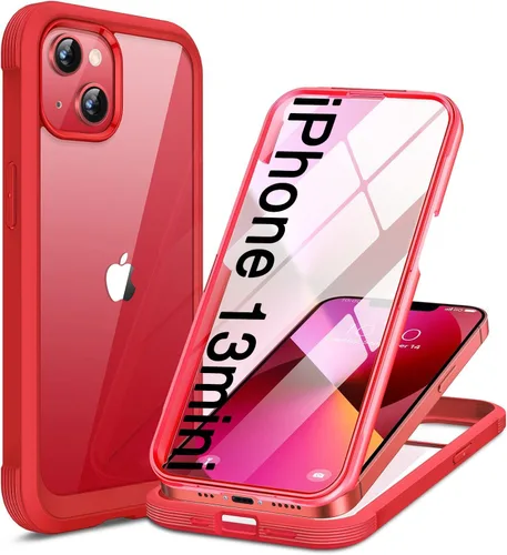 Miniatura 179 de Miracase Funda para iPhone 13 de 6.1 pulgadas, [sin burbujas] funda de teléfono de cuerpo completo con pantalla de vidrio completa integrada, sin