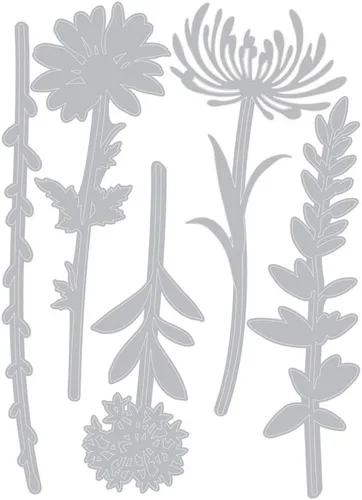 Miniatura 2 de Tim Holtz Sizzix - Paquete Thinlit de tallos de flores silvestres - #1 y #2