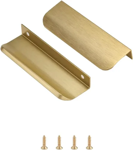 Miniatura 16 de Satanga Tiradores de Dedo Edge para Gabinete Cocina Cajón Perillas Perfil Bajo Puerta Tocador Baño Manijas Largas Armario Muebles Aluminio Paquete