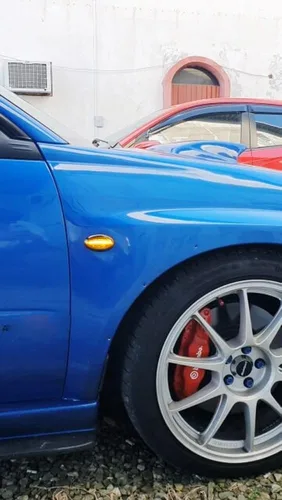 Miniatura 4 de iJDMTOY Par de conectores de luz de marcador lateral de guardabarros OE-Spec con coletas de 5 pulgadas compatibles con la versión JDM Subaru