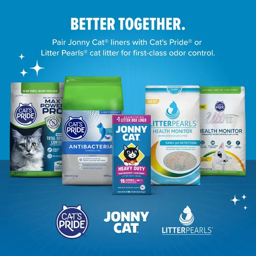 Miniatura 7 de Jonny Cat Revestimientos para caja de arena: aroma fresco, resistente, resistente a desgarros y fugas, cierre de cordón, jumbo, 7