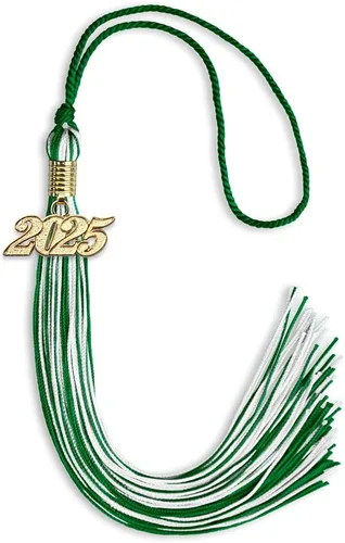 Miniatura 332 de Endea Graduation - Borla de doble color mixto con fecha dorada (negro/dorado antiguo, 2021)