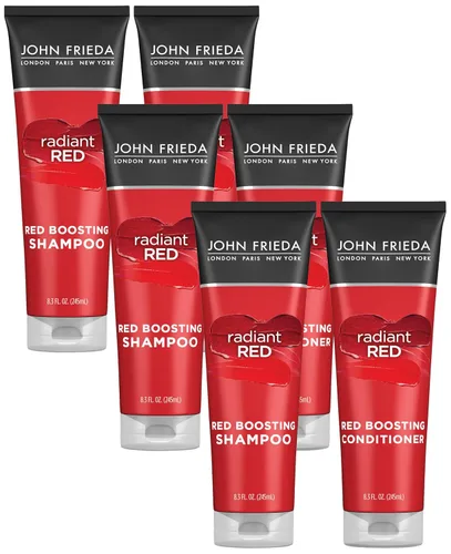 Miniatura 11 de John Frieda Paquete de champú y acondicionador Radiant Red, champú y acondicionador mejorador, ayuda a mejorar los tonos, con granada y vitamina E