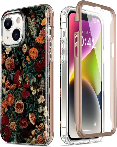 Miniatura 17 de Esdot Funda para iPhone 14 con Protector de Pantalla Integrado, Funda Resistente de Grado Militar con Diseños de Moda para Mujeres y Niñas, Funda