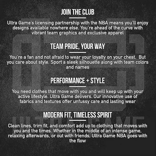 Miniatura 6 de Ultra Game - Camiseta juvenil oficial de la NBA supersuave con diseño desgastado