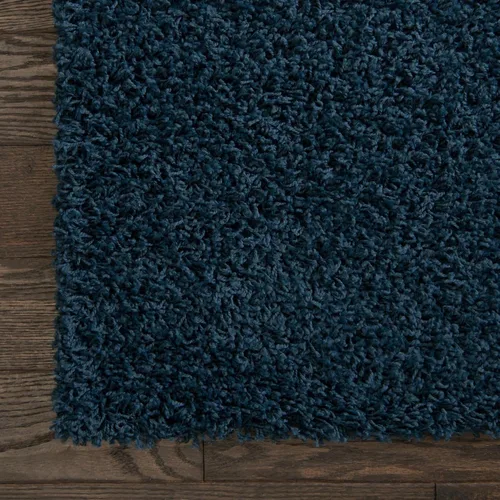Miniatura 6 de Unique Loom Solid Shag Collection - Alfombra rectangular de 5 pies 1 pulgada x 8 pies, azul zafiro/azul marino Zafiro Azul/Azul Marino