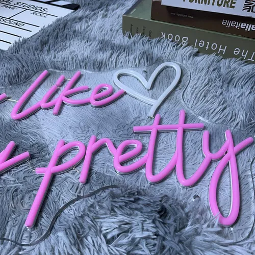 Miniatura 5 de Letrero de neón con texto en inglés "Your are Like Really Pretty Neón", luces LED de neón para dormitorio, cumpleaños, boda, compromiso, fiesta