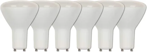 Westinghouse 3315920 - Bombilla LED R30 equivalente a 65 vatios regulable de color blanco suave con base GU24, color escarchado (paquete de 6)