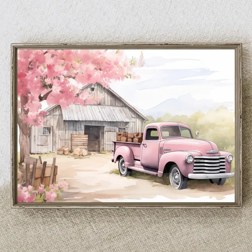 Miniatura 9 de BACKYMRJCART Arte de pared vintage de paisaje de campo de flores silvestres, paisaje, paisaje rústico, arte de pared, naturaleza, prado, pintura