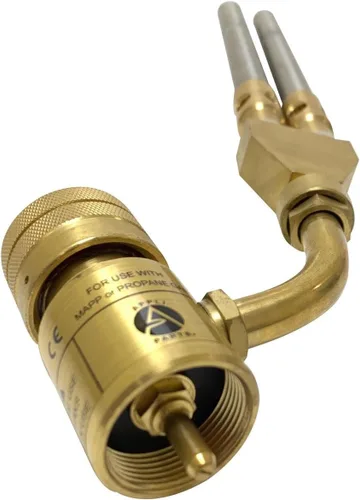 Miniatura 4 de Appli Parts APHT-1D2 Antorcha de Mano de Doble Quemador para Soldadura y Soldadura Fuerte con Combustible MAP o Propano Punta Giratoria para Uso