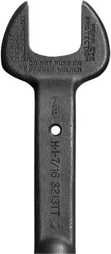Miniatura 11 de KLEIN TOOLS 3213TT - Llave de construcción con agujero de sujeción, fabricada en Estados Unidos, apertura nominal de 1-7/16 pulgadas, perno de 7/8