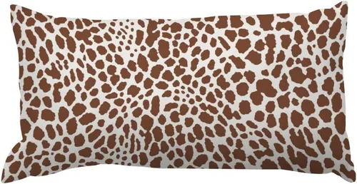 Lumbar Pillowcases Brown Cheetah Leopard Print Throw Pillow Cover Asian Chinese 12x16 Decorative Pillow Home Cotton Linen Chic Cushion Cases for