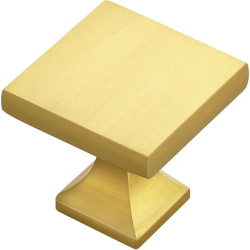 Miniatura 13 de Paquete de 30 manijas para gabinete de cocina color latón envejecido, accesorios de hardware para cajones y aparadores, manijas cuadradas