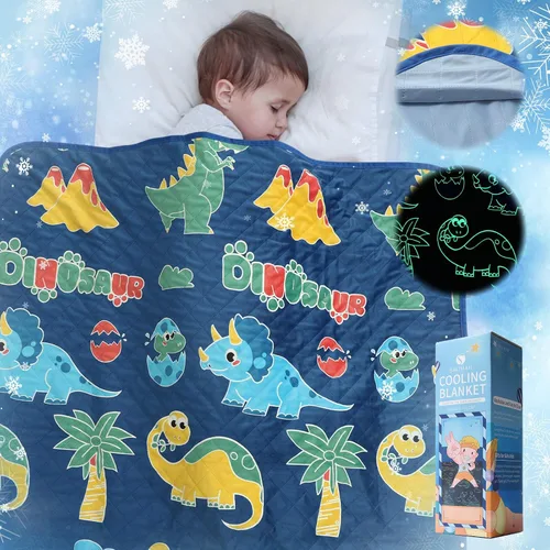 Miniatura 12 de SALIMAH Manta que brilla en la oscuridad, regalos de dinosaurio para niñas, juguetes para niñas y niños de 2, 3, 4, 5, 6, 7, 8, 9, 10 años, mantas