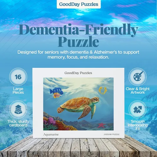 Miniatura 3 de Rompecabezas de piezas grandes, fácil y colorido, actividades de demencia y memoria para personas mayores, regalos para ancianos, 16 piezas