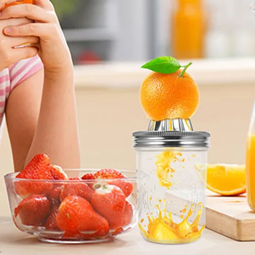 Miniatura 8 de DOITOOL Manual Stainless Steel Lemon Juicer and Orange Handheld Fruit Squeezer for Mason Jar 480Ml, Can Citrus Juicer for Kitchen Use