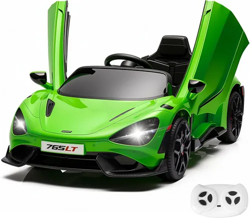 Miniatura 12 de Automóvil de paseo para niños con licencia McLaren 765LT para niños de 3 a 6 años, coche eléctrico de 12 V con batería eléctrica, con control remoto