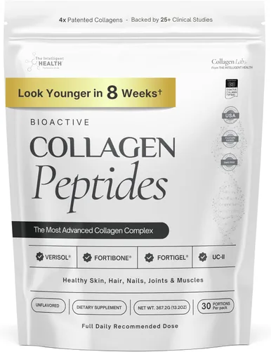 Polvo de colágeno hidrolizado (bovino) - Péptidos de proteína de alta calidad, sin sabor, alimentados con pasto - Suplementos de colágeno para