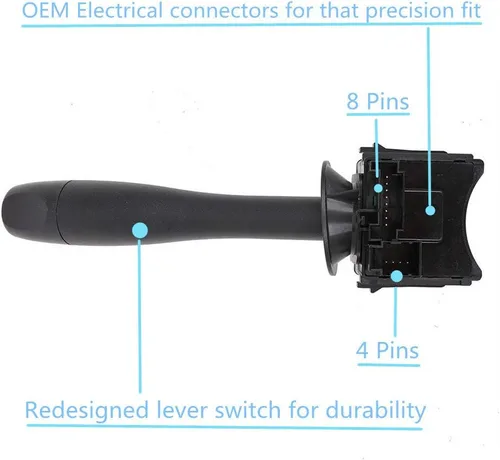 Miniatura 9 de Interruptor de señal de giro - Compatible con Chevy Malibu 2004-2012, Pontiac G6 2005-2011, Saturn Aura 2007-2009 - Reemplaza D6253E, 20940369