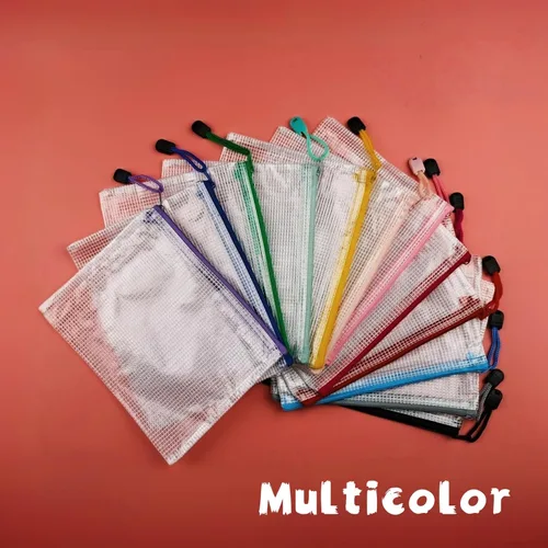 Miniatura 6 de Bolsas de malla con cremallera de 3 x 5 pulgadas, carpetas de archivos de plástico con cremallera, bolsas de rompecabezas para organizar