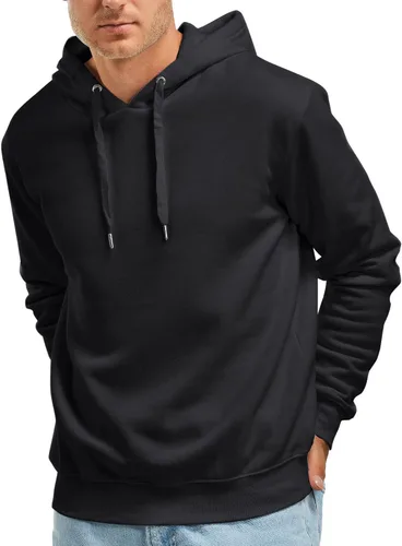Miniatura 2 de Zrycn Mens Hoodie Sweatshirt for Men, Plush Pullover Hooded Sweatshirts for Men, Soft Cotton-Blend Plain Casual Hoodies