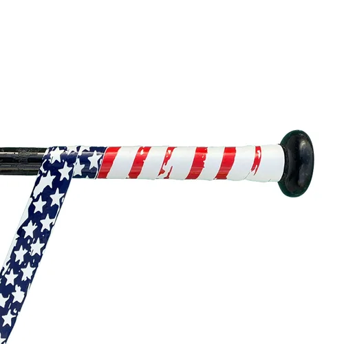 Miniatura 2 de Cinta de agarre de bate de polímero para béisbol/sóftbol Reemplazo de agarre de bate de béisbol precortado de 0.043 pulgadas Bandera Bandera