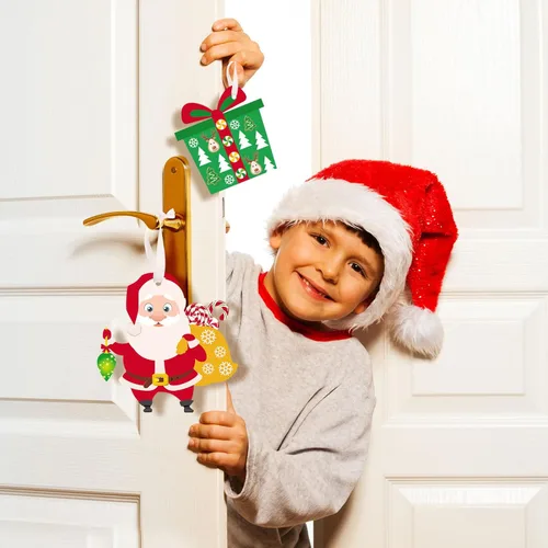 Miniatura 5 de Civaner 24 Kits de Manualidades de Navidad para Niños Adornos de Árbol Colgantes Arte y Manualidades Proyecto DIY Kit de Manualidades Casa