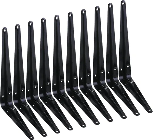 Miniatura 12 de HEART ART Paquete de 10 soportes de estante de 10 pulgadas, soportes de estante resistentes, soportes flotantes en L, soportes de estante de metal