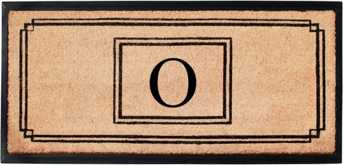 Miniatura 16 de A1HC - Tapete de puerta con monograma de fibra de coco natural para puerta delantera, 24 x 48, felpudo duradero tratado anti-desprendimiento
