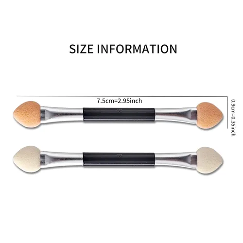 Miniatura 3 de 30 aplicadores desechables de sombra de ojos de doble cara, brochas profesionales de esponja de doble cabeza, herramienta cosmética de maquillaje