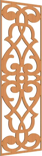 Miniatura 181 de 9 3/8"W x 24 3/8"H x 1/4"T Bellaire Decorativos Paneles de pared de madera calado, abedul